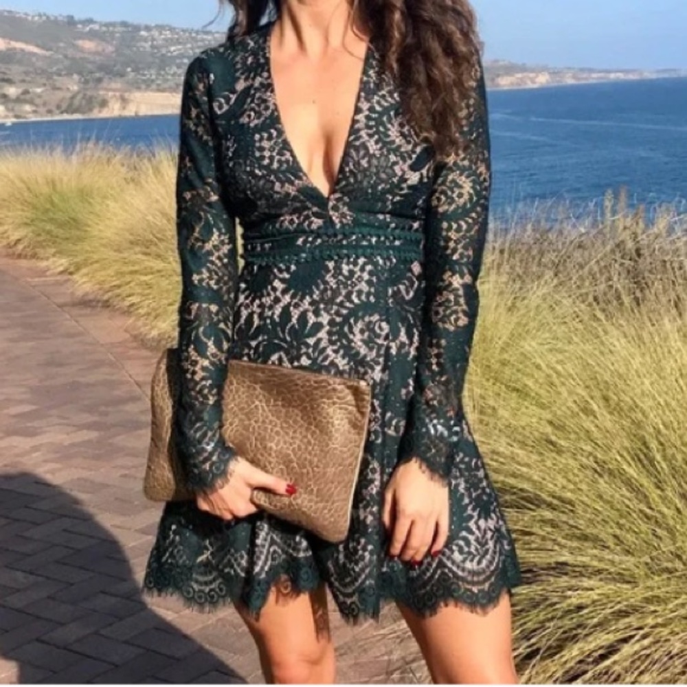 Stylestalker Fit and Flare Lace Dress XS